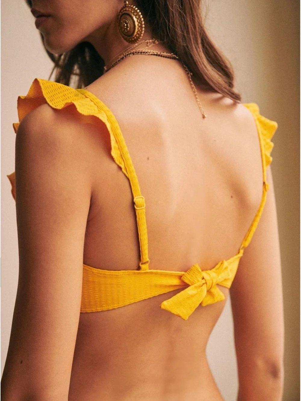 Sézane x Ysé Falbala Bikini Set in Yellow